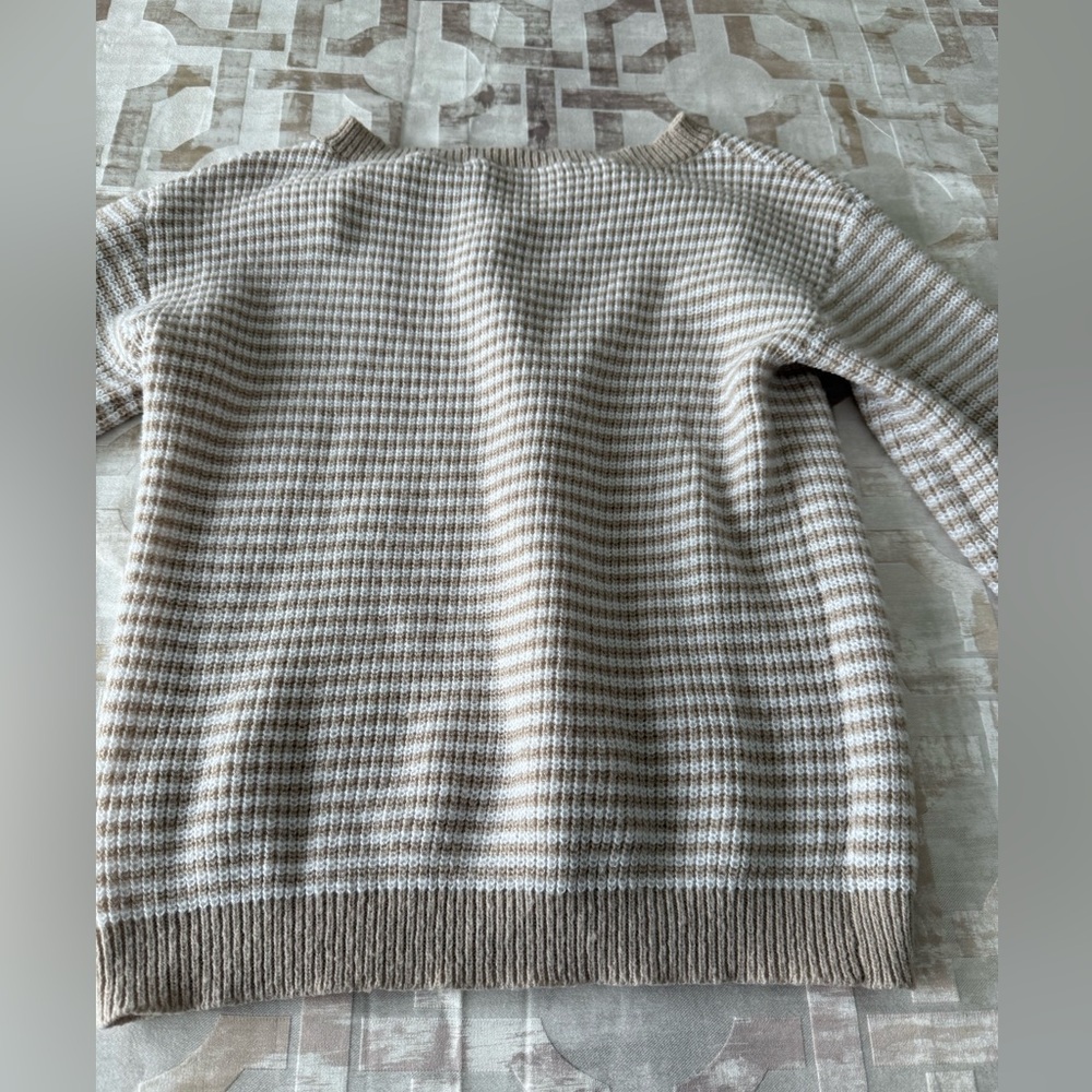 Brown and cream sweater